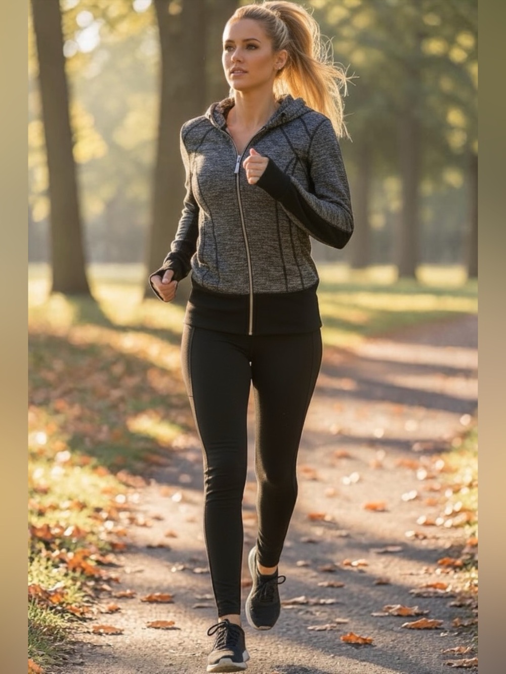LULULEMON Athletic Stride II Hooded Zip-Up Jacket – Gray & Black | Size 6